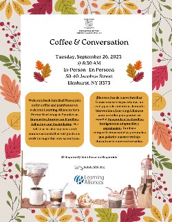 September Coffee & Conversation Flyer